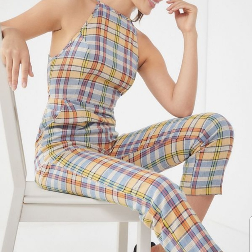 Urban Outfitters plaid jumpsuit